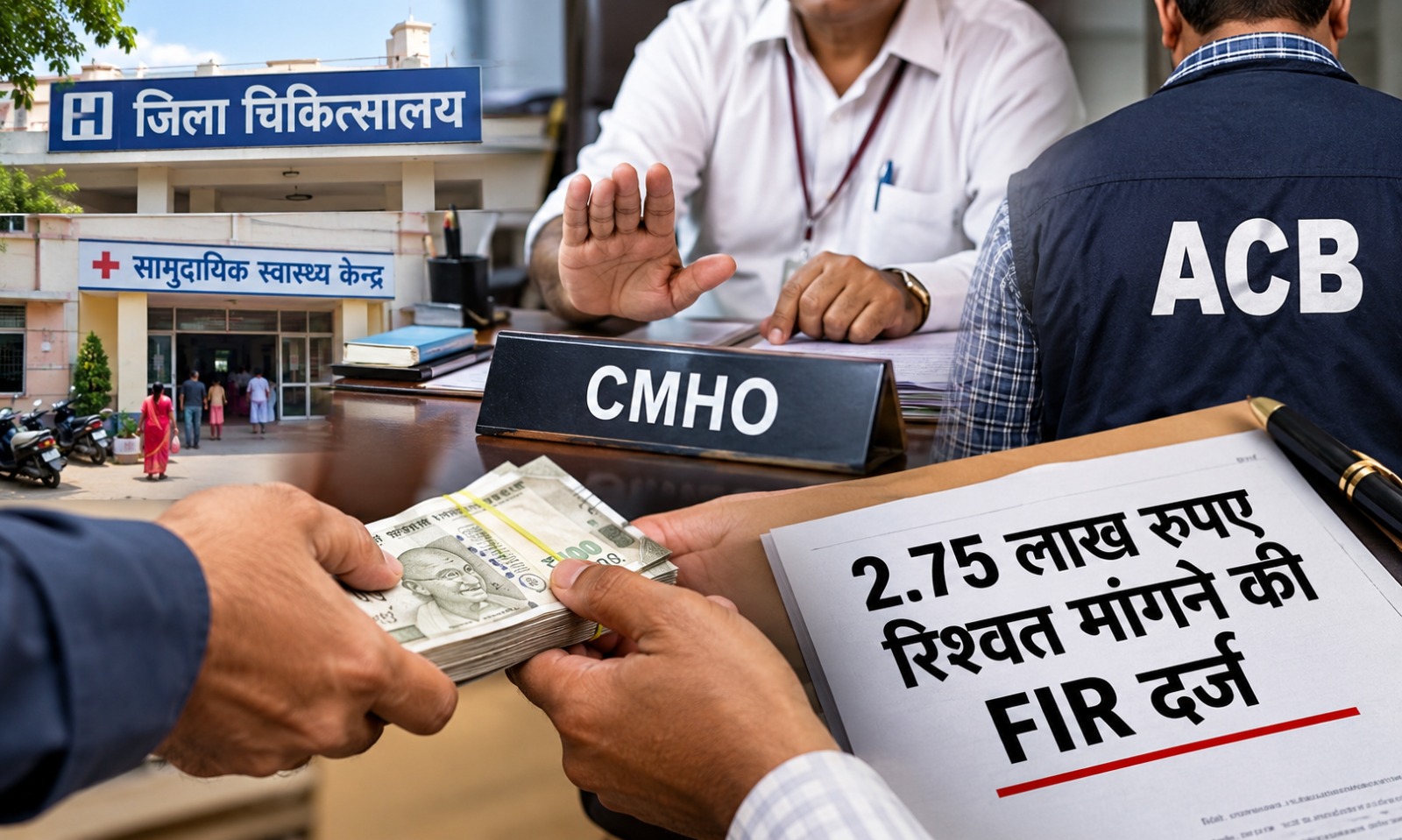 सरकार से MOU के लिए CMHO ने मांगी 2.75 लाख बंधी, ACB में FIR दर्ज