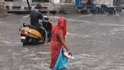 राजस्थान में तेज बारिश से कई जिलों में बांध छलके