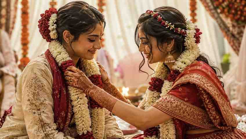 दो सहेलियों को हुआ प्यार, घर से निकलीं; मंदिर में रचाई शादी
